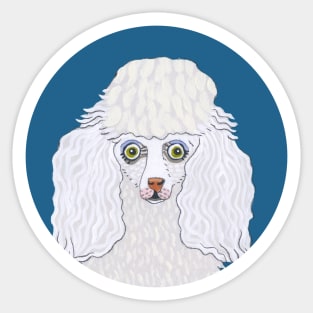 Fluffy Standard Poodle Dog Sticker